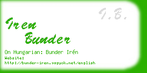 iren bunder business card