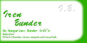 iren bunder business card